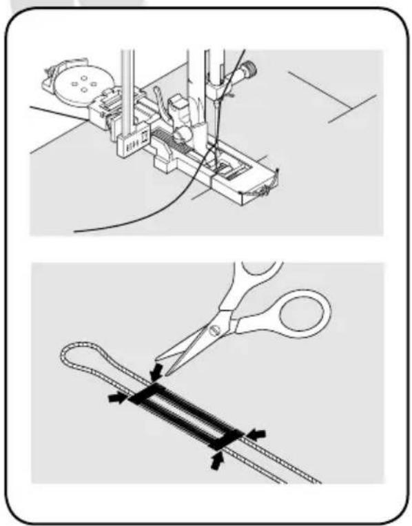 JATA Supra MC822 - Using buttonhole foot - 2
