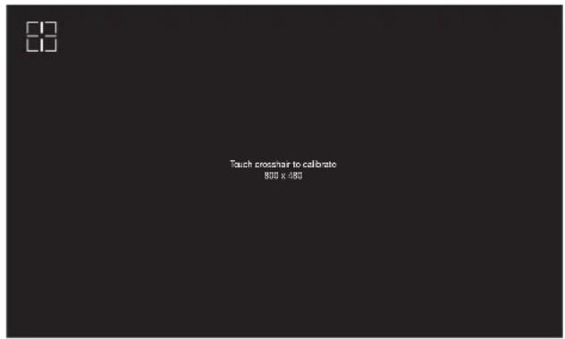 Touch crosshair to calibrate 800 x 480