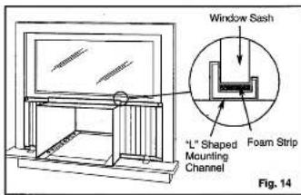 Window Sash "L" Shaped Mounting Channel Foam Strip Fig. 14