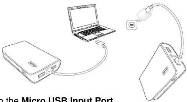 to the Micro USB Input Port