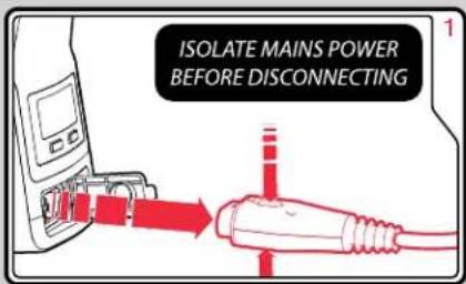 ISOLATE MAINS POWER BEFORE DISCONNECTING
