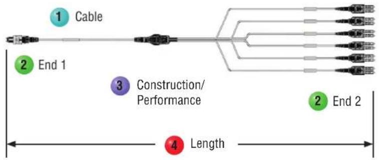 Panduit MPO/L 3M - QuickNet™ Harness and Staggered Harness Cable Assemblies - 2