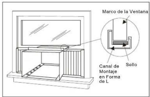 Marco de la Ventana Canal de Montaje en Forma de L Sello