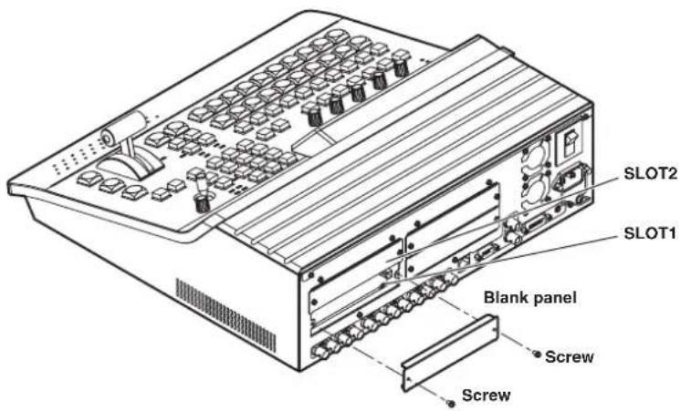 SLOT2 SLOT1 Blank panel Screw Screw