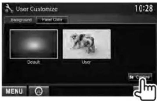 User Customize 10:28 Background Panel Color Default User So Customize MENU