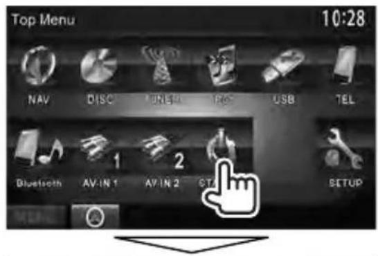 Top Menu 10:28 NAV DISC *UNLSA REC USB TEL Bluetooth AV-IN 1 AV-IN 2 SETUP