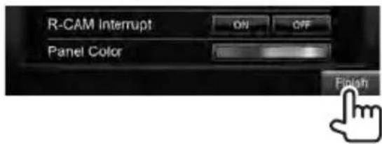 R-CAM Interrupt ON OFF Panel Color Finish