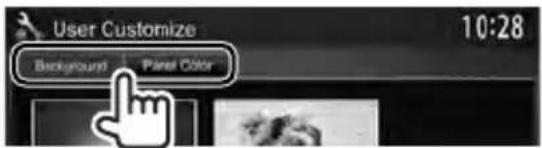 User Customize 10:28 Background Panel Color