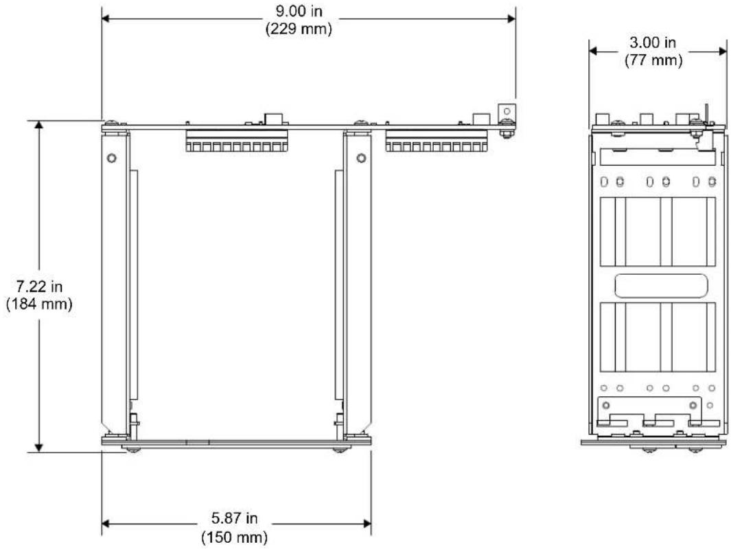 9.00 in (229 mm) 7.22 in (184 mm) 5.87 in (150 mm) 3.00 in (77 mm)