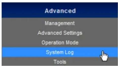 Advanced Management Advanced Settings Operation Mode System Log Tools