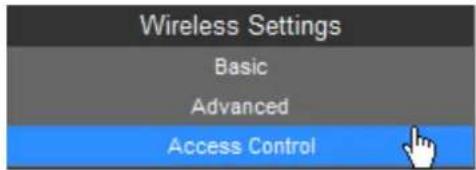 Wireless Settings Basic Advanced Access Control