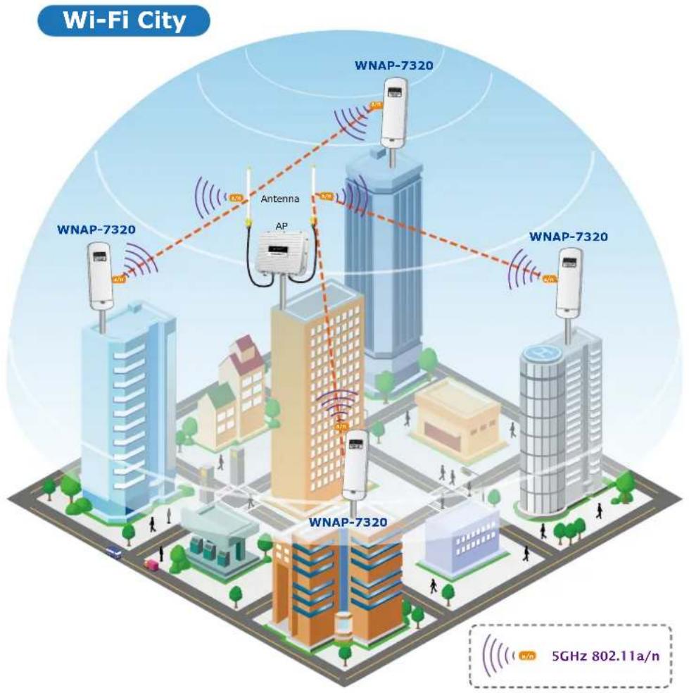 Wi-Fi City WNAP-7320 WNAP-7320 Antenna AP WNAP-7320 WNAP-7320 5GHz 802.11a/n