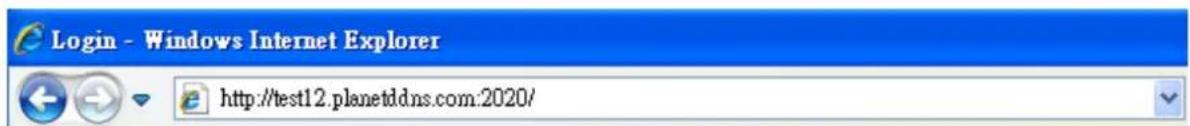 Login - Windows Internet Explorer http://test12.planetddns.com:2020/