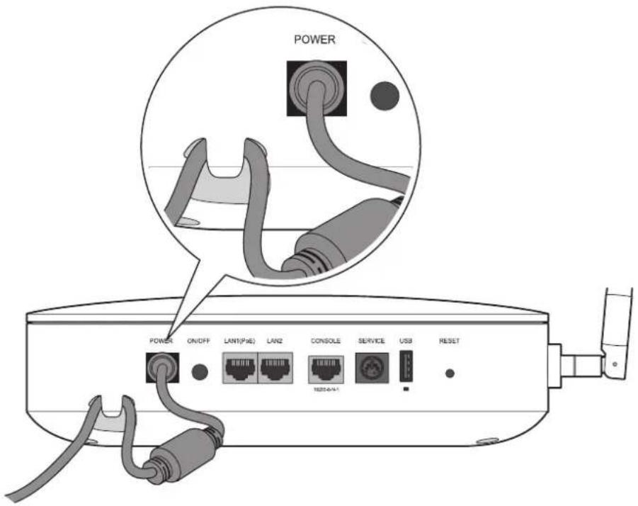 POWER POWER ON/OFF LAN1(P&E) LAN2 CONSOLE SERVICE USB RESET