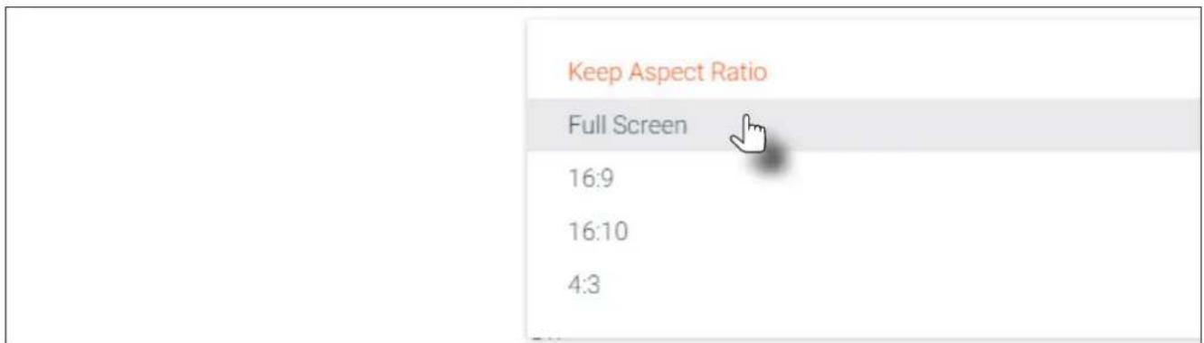 Keep Aspect Ratio Full Screen 16:9 16:10 4:3