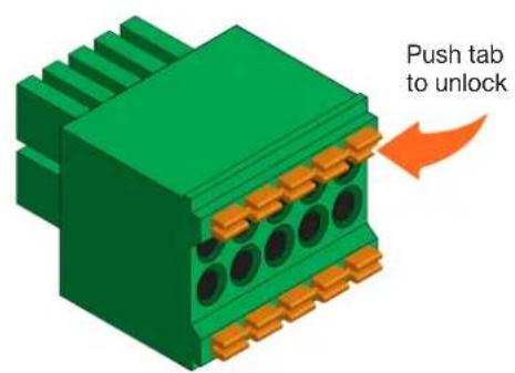Push tab to unlock