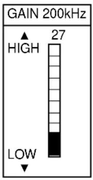 GAIN 200kHz ▲ HIGH 27 ▼ LOW