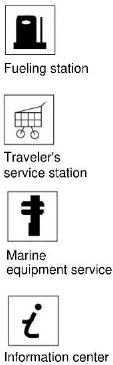 Fueling station Traveler's service station Marine equipment service i Information center