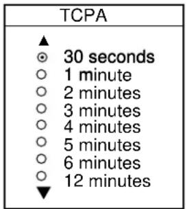 TCPA ▲ ○ 30 seconds ○ 1 minute ○ 2 minutes ○ 3 minutes ○ 4 minutes ○ 5 minutes ○ 6 minutes ○ 12 minutes