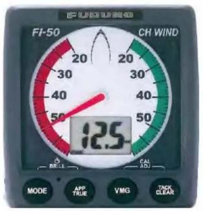 FUTURE FI-50 CH WIND 20 20 30 30 40 40 50 50 12.5 O BRILL CAI ADJ MODE APP TRUE VMG TACK CLEAR