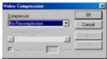 Video Compression Compressor No Recompression OK Cancel Preview Help