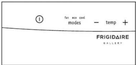 ① fan eco cool modes - temp + FRIGIDAIRE GALLERY
