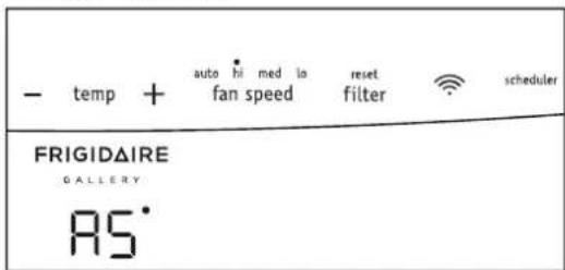 - temp + auto hi med lo reset fan speed filter scheduler FRIGIDAIRE GALLERY AS°
