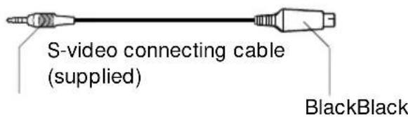 S-video connecting cable (supplied) BlackBlack