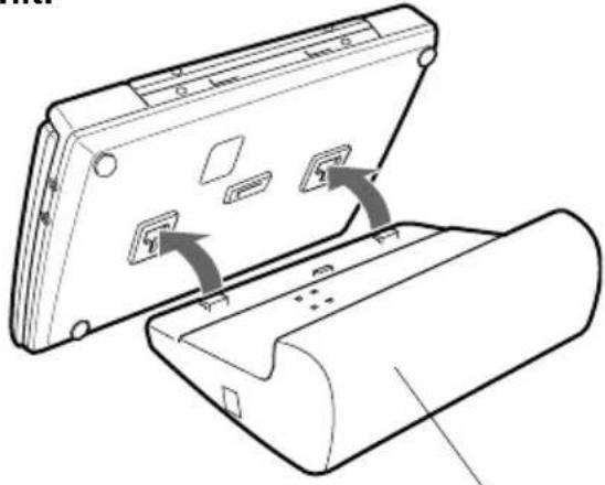 AIWA XD-DW7 - Fit the claws of the battery pack into the latch slots on the bottom of this unit. - 1