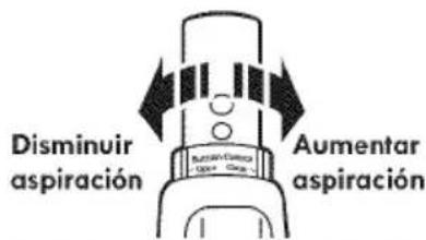 Disminuir aspiración Aumentar aspiración