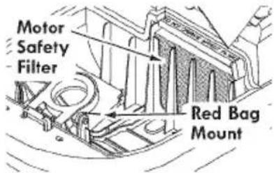 Motor Safety Filter Red Bag Mount