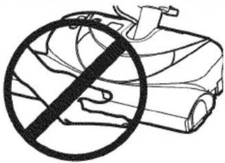 Diagram showing a crossed-out device with a prohibition symbol, indicating no protection or disapproval.