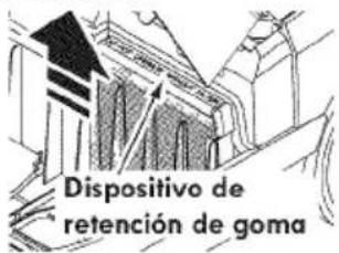 Dispositivo de retención de goma