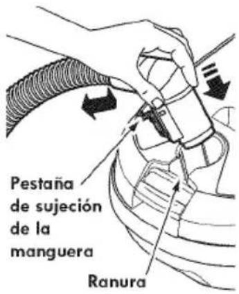 Pestaña de sujeción de la manguera Ranura