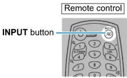 Remote control INPUT button