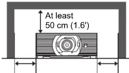 At least 50 cm (1.6')