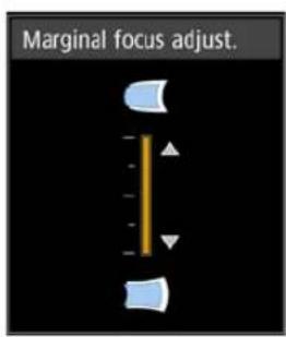 Marginal focus adjust.