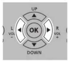 UP L VOL - OK R VOL + DOWN