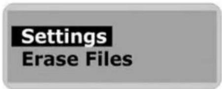 Settings Erase Files