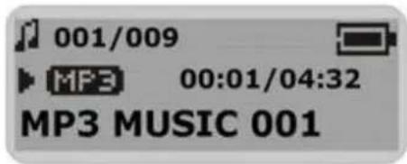 001/009 MF3 00:01/04:32 MP3 MUSIC 001