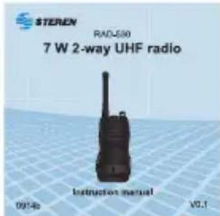 STEREN RAD-590 7 W 2-way UHF radio Instruction manual 0914b V0.1