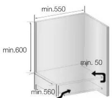 min.550 min.600 min.50 min.560