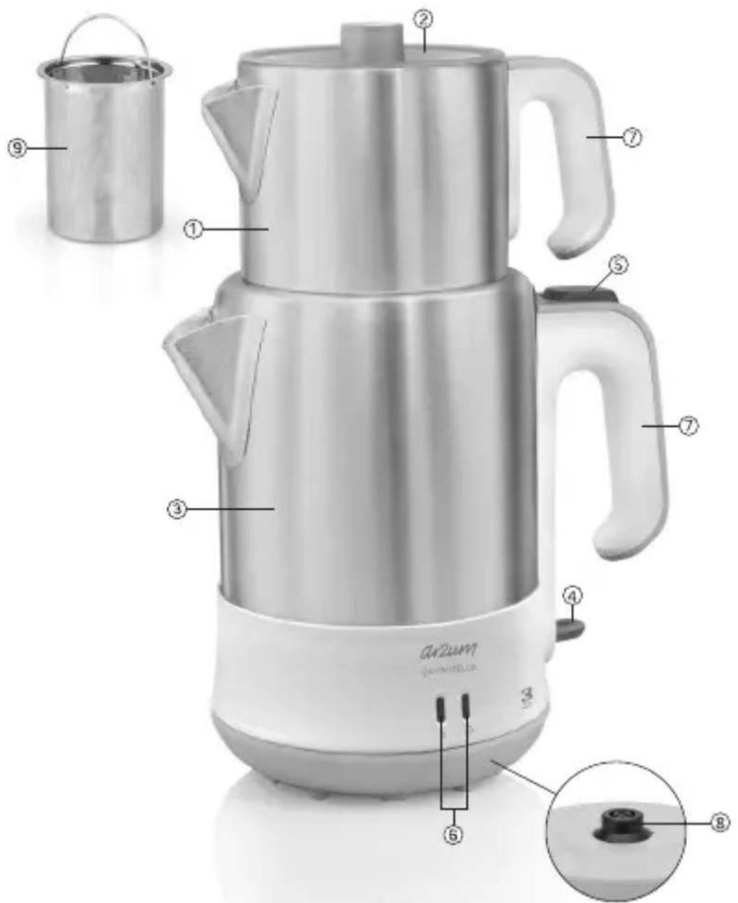 Arzum AR3050 - ÇAYIM DELUX AR 3050 TEA MACHINE - 1
