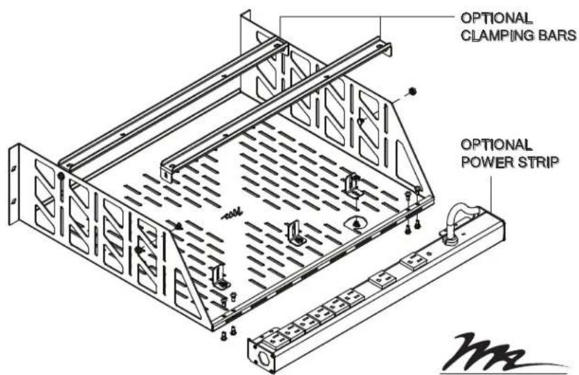 OPTIONAL CLAMPING BARS OPTIONAL POWER STRIP