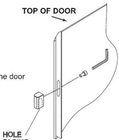 TOP OF DOOR the door HOLE TACING