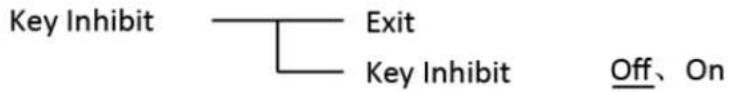 Key Inhibit Exit Key Inhibit Off、On