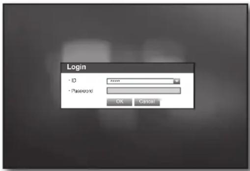 Login - ID - Password OK Cancel