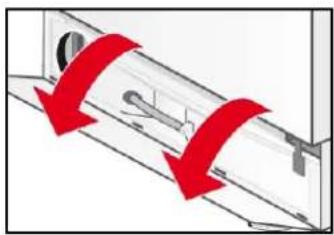 Pure diagram of a mechanical component with red arrows indicating direction, no text or symbols present