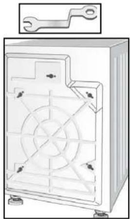 Technical illustration of a mechanical device with a wrench attached to the top panel (no text or symbols present)