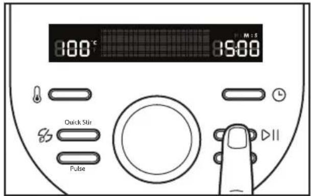8:00°C 8:50:00 Quick Stir Pulse